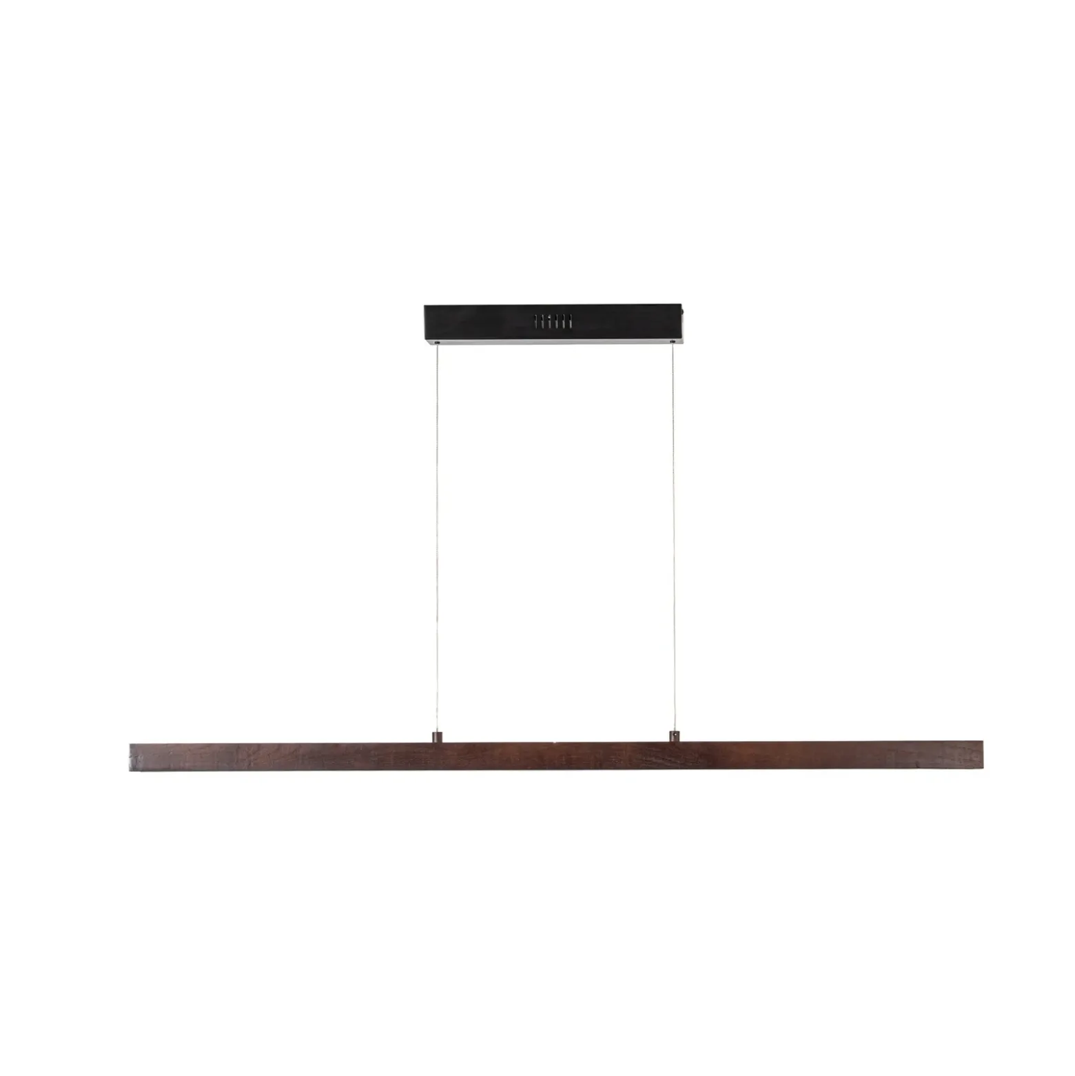 Lámpara colgante LED Lucande Nihalo, nogal, 122 cm, atenuable, CCT