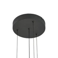 Lámpara colgante LED Lucande Peldano, Ø50 cm marrón/beige, atenuable