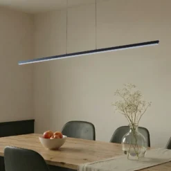 Lámpara colgante LED Lucande Solvar, 158 cm, negro, CCT, atenuable
