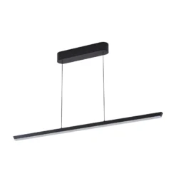 Lámpara colgante LED Lucande Solvar, 117 cm, negro, CCT, atenuable