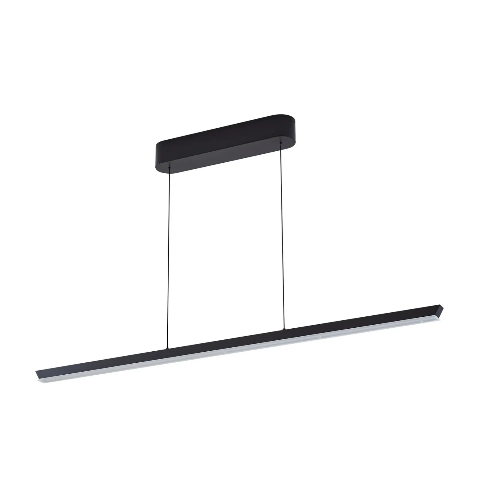 Lámpara colgante LED Lucande Solvar, 117 cm, negro, CCT, atenuable