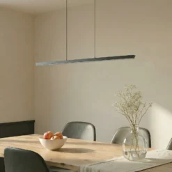 Lámpara colgante LED Lucande Solvar, 117 cm, negro, CCT, atenuable
