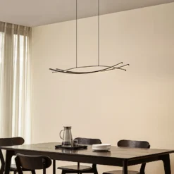 Lámpara colgante LED Lucande Sayori, 98 cm, negra, atenuable