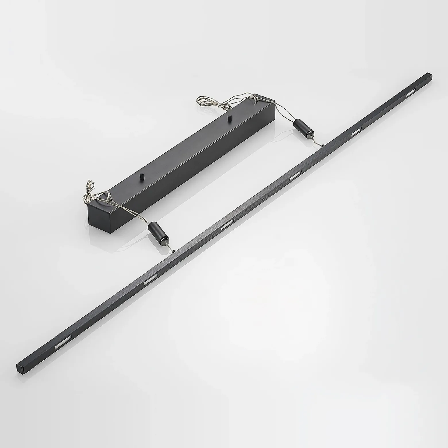 Lámpara colgante LED Lucande Stakato, 140 cm, 6 luces, atenuable