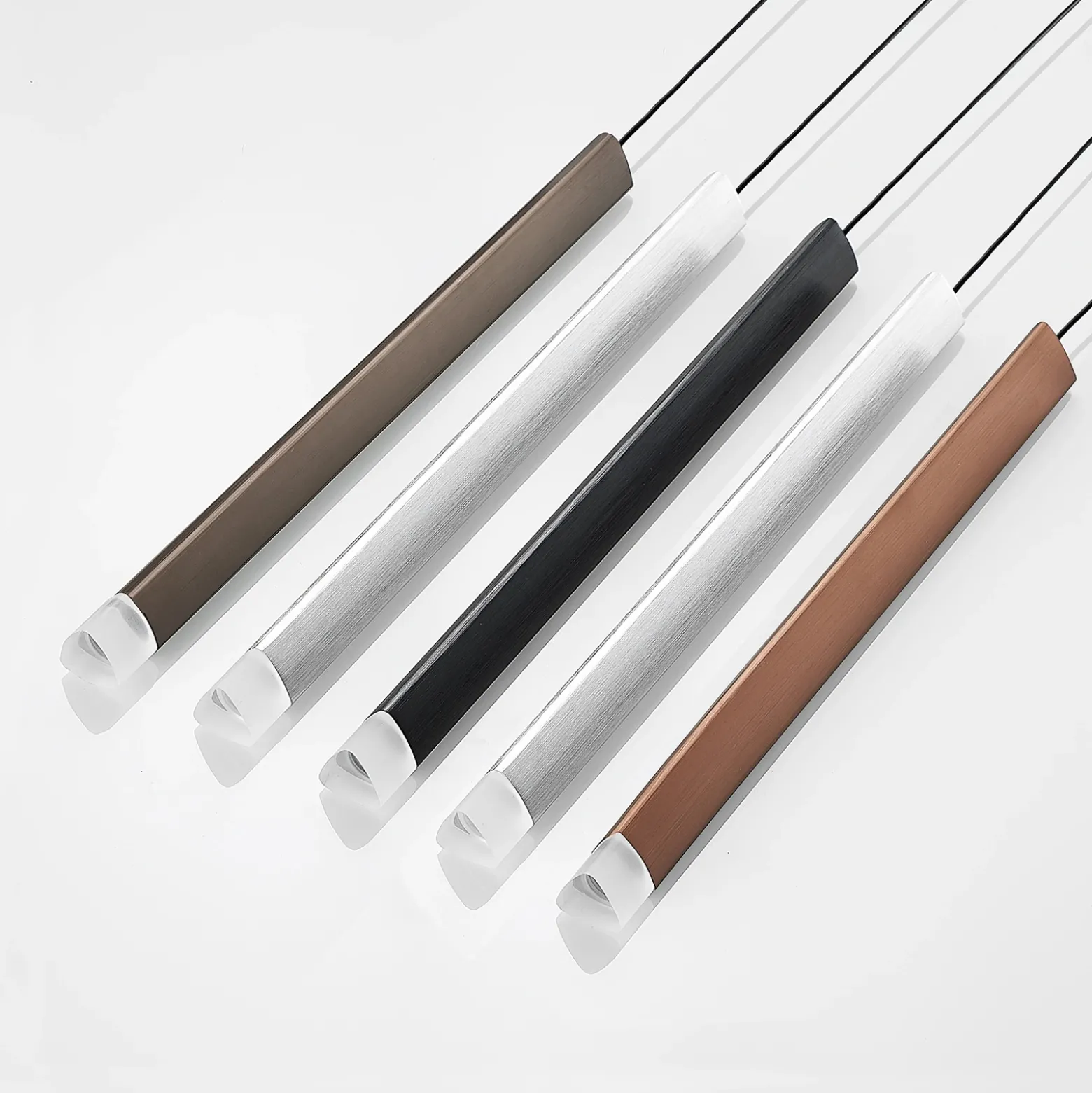 Lámpara colgante LED Lucande Stoika, 88 cm, 5 luces, metal