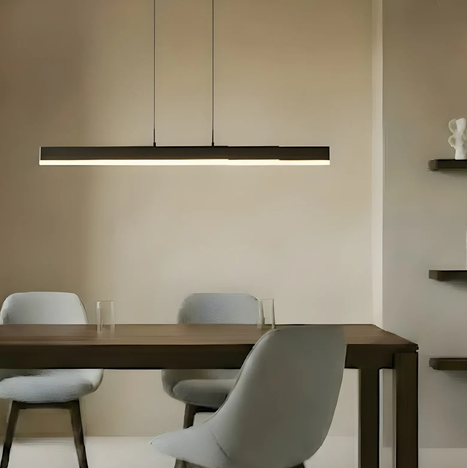 lámpara colgante LED Lucande Torven, negra, CCT, extensible