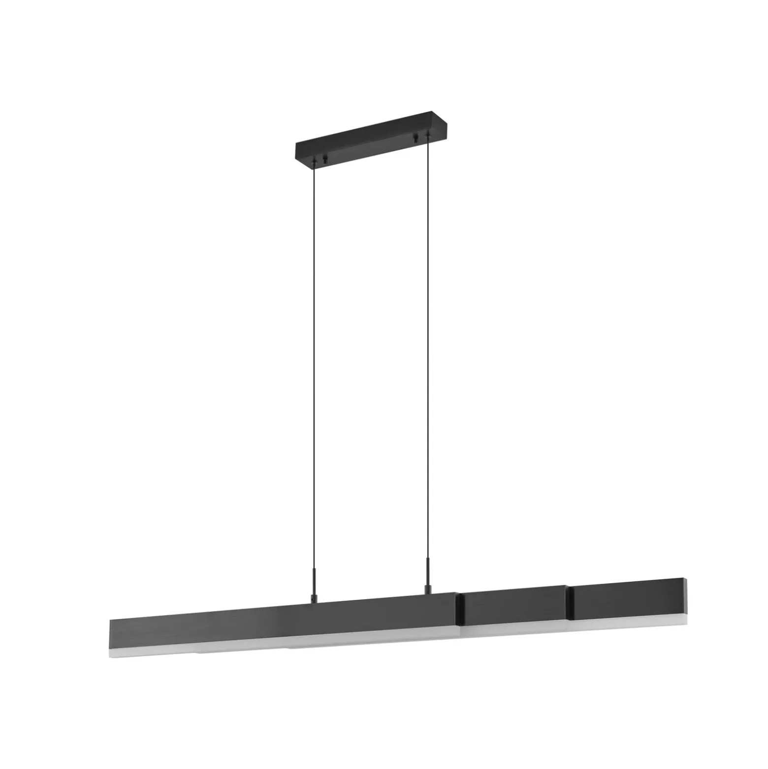 lámpara colgante LED Lucande Torven, negra, CCT, extensible