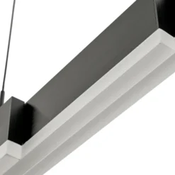 lámpara colgante LED Lucande Torven, negra, CCT, extensible
