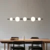Lámpara colgante LED Lucande Tanira, negro/blanco, 140 cm, atenuable por pasos