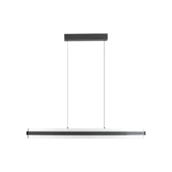 Lámpara colgante LED Lucande Tarnin, negro/níquel, 98 cm
