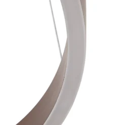 Lámpara colgante LED Lucande Yonam, Ø 60 cm, 2 luces, marrón, CCT