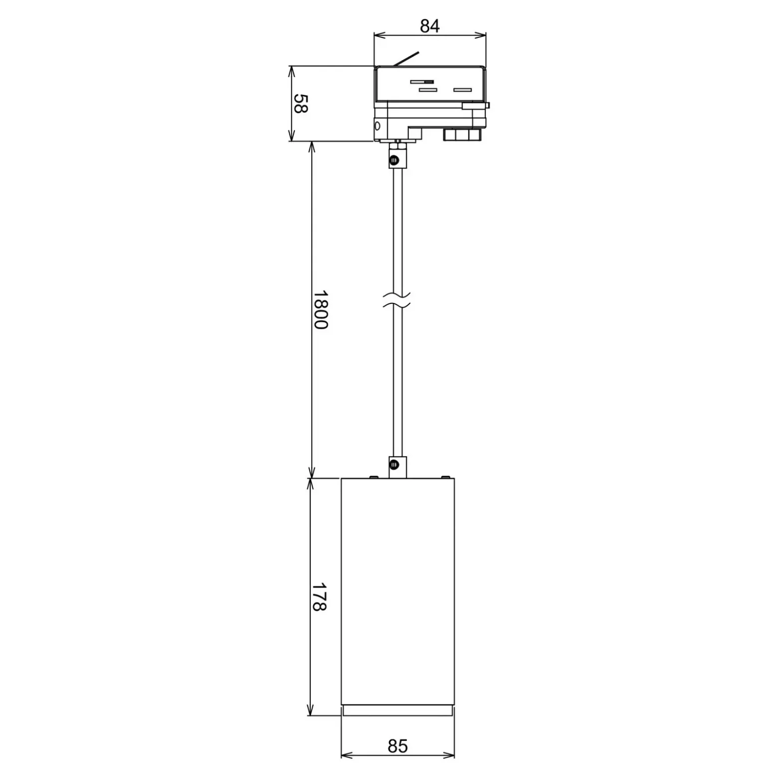Lámpara colgante LED Lucea trifásica 15 W blanca