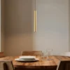 Lámpara colgante LED Lumaro de Lindby, dorada, 27 cm, 48 V, atenuable