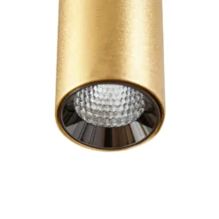 Lámpara colgante LED Lumaro de Lindby, dorada, 27 cm, 48 V, atenuable