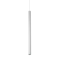 Lámpara colgante LED Lumaro de Lindby, blanca, Ø 3 cm, aluminio, 48 V, atenuable