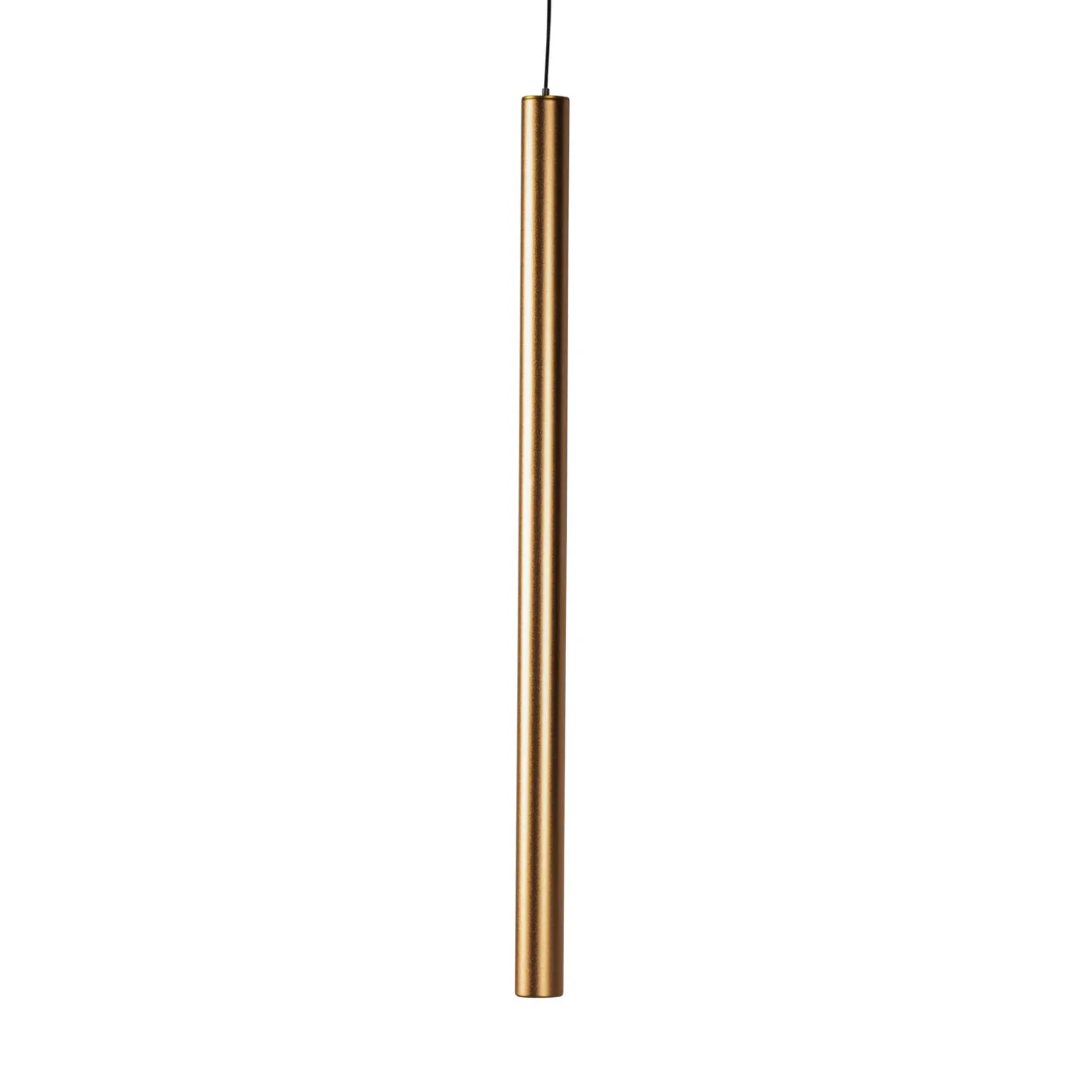 Lámpara colgante LED Lumaro de Lindby, dorada, Ø 3 cm, aluminio, 48 V, atenuable