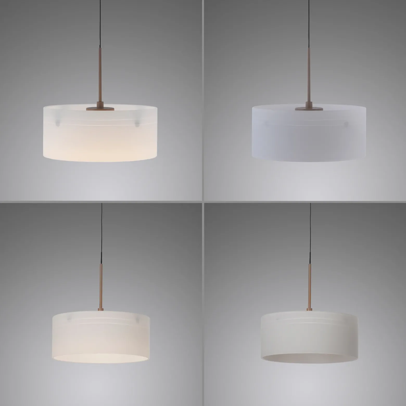 Lámpara colgante LED MARIKA, beige/blanco, 105 cm, 3 luces, cristal, atenuable