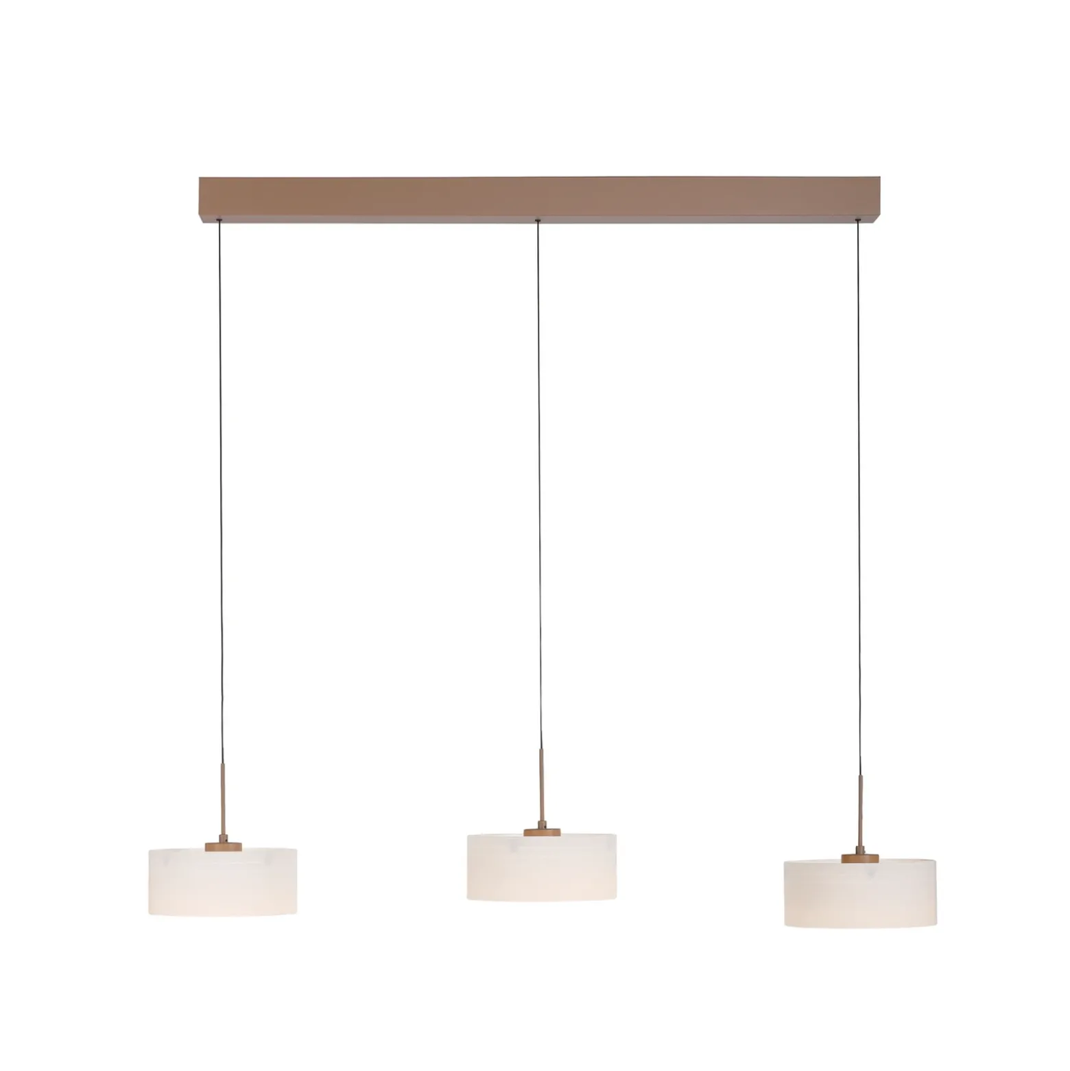 Lámpara colgante LED MARIKA, beige/blanco, 105 cm, 3 luces, cristal, atenuable