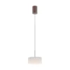 Lámpara colgante LED MARIKA, beige/blanco, Ø 20 cm, cristal, atenuable