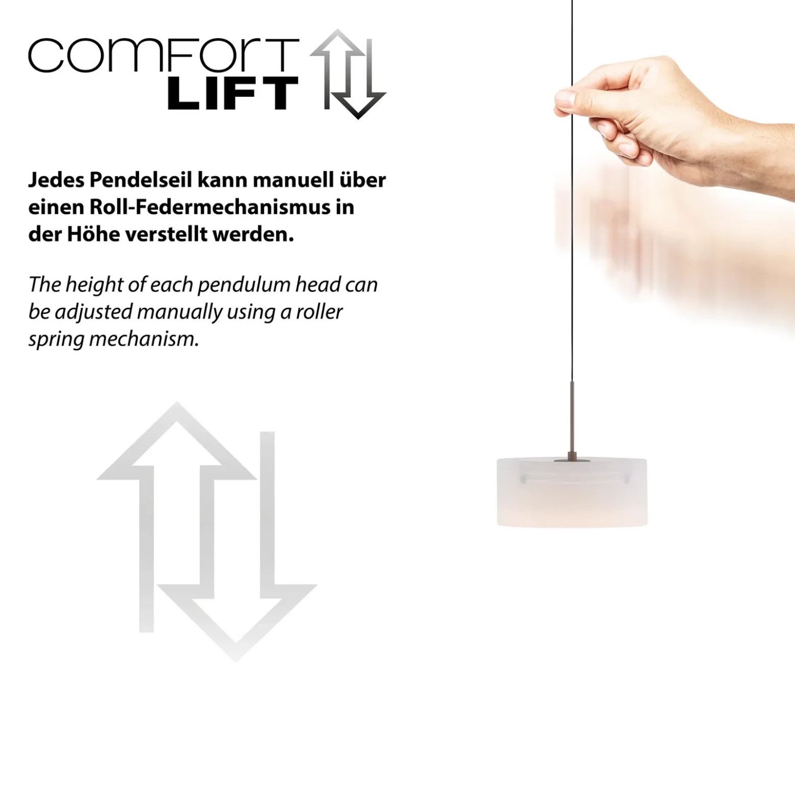 Lámpara colgante LED MARIKA, beige/blanco, Ø 20 cm, cristal, atenuable
