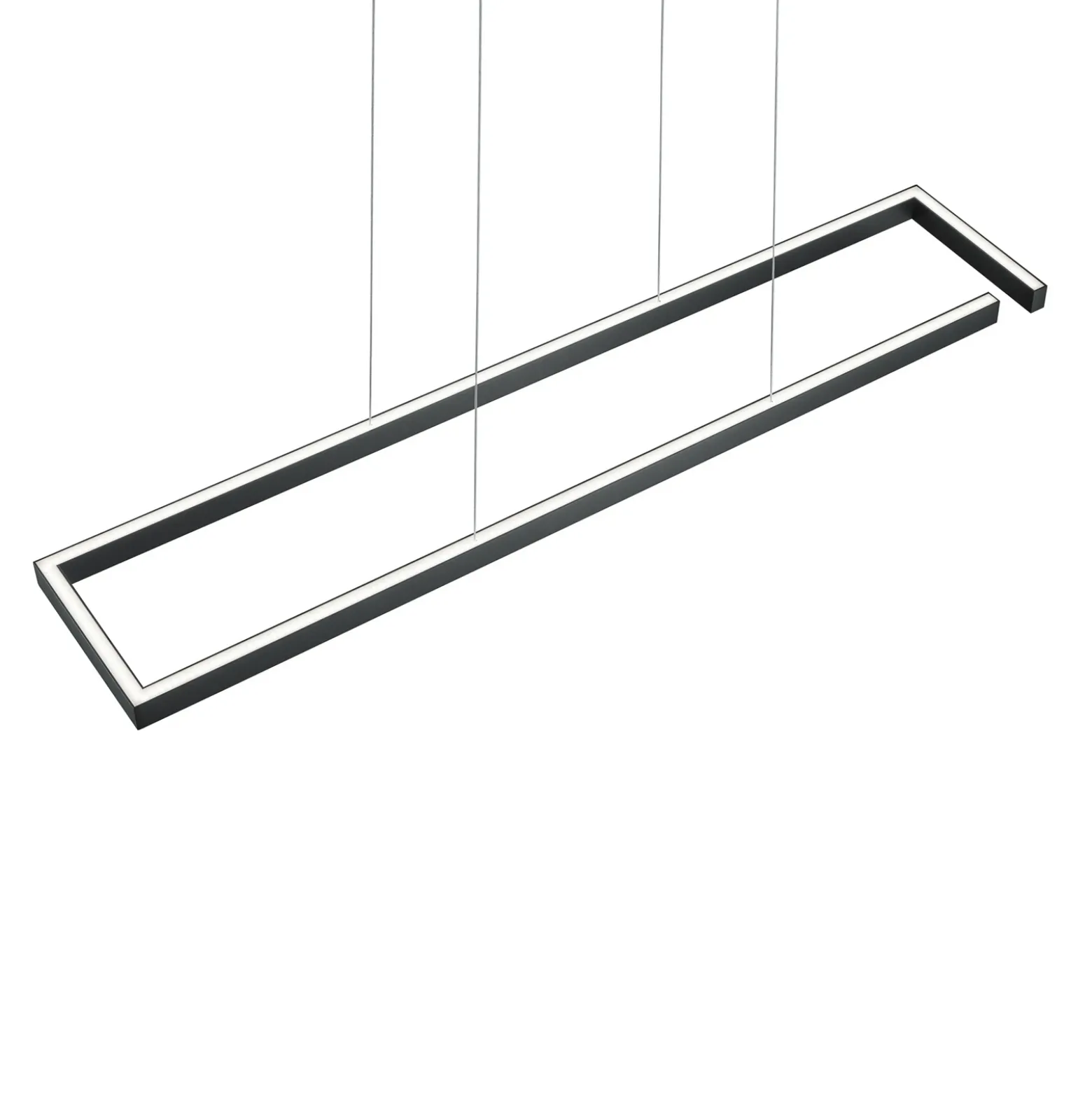 Lámpara colgante LED Marisa-100, negro mate, 100 x20cm