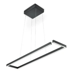 Lámpara colgante LED Marisa-100, negro mate, 100 x20cm