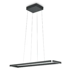 Lámpara colgante LED Marisa-100, negro mate, 100 x20cm