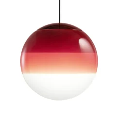 Lámpara colgante LED MARSET Dipping Light, Ø 20 cm, rojo burdeos