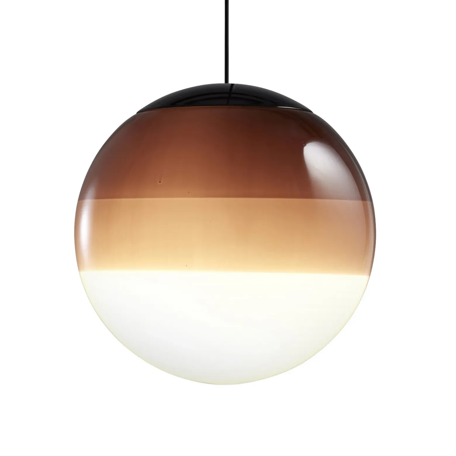 Lámpara colgante LED MARSET Dipping Light, Ø 30 cm, marrón