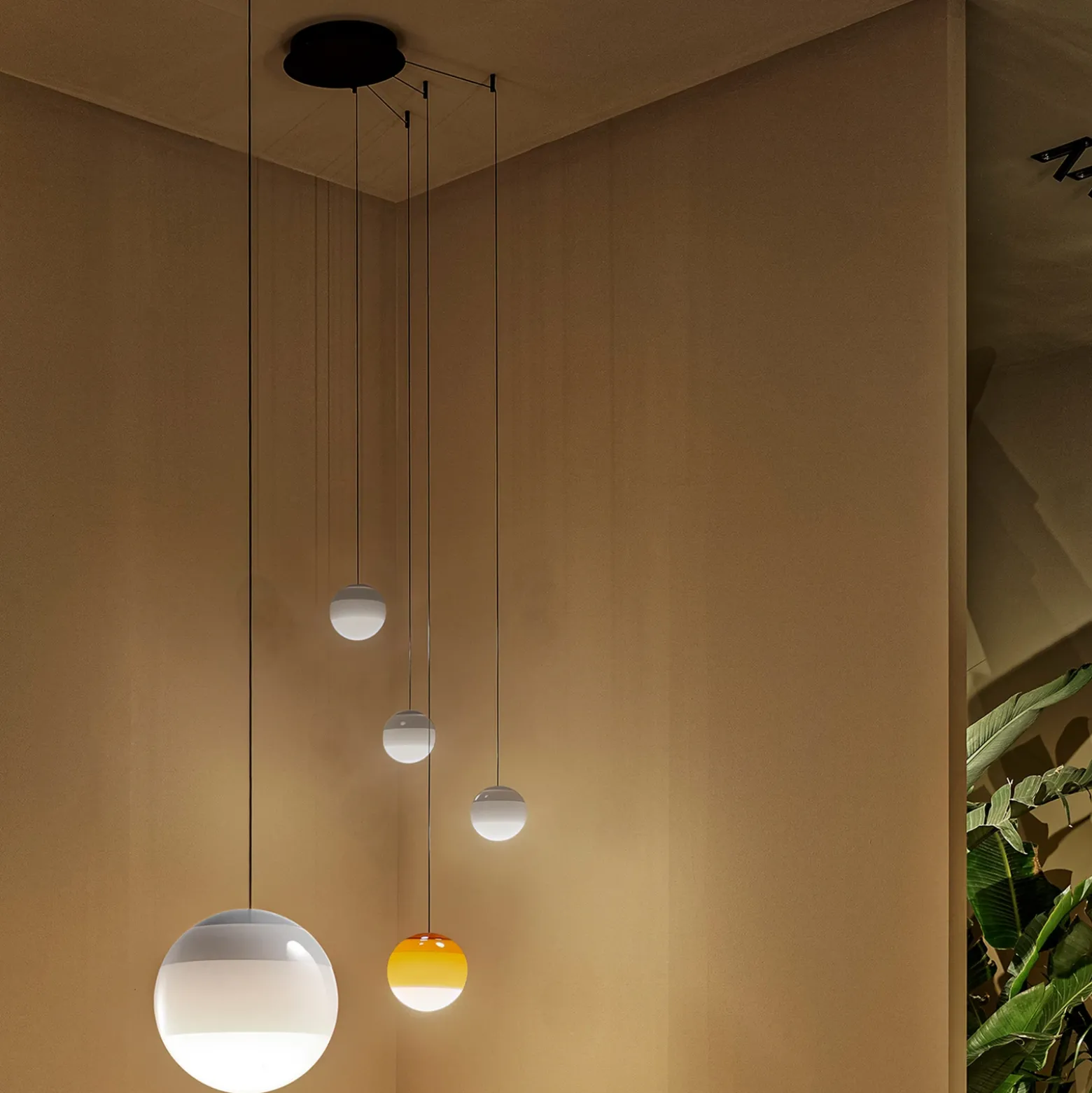 Lámpara colgante LED MARSET Dipping Light Ø 30 cm blanco