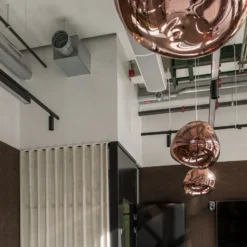 Lámpara colgante LED Melt de Tom Dixon, Ø 50 cm, cobre, plástico