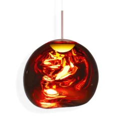Lámpara colgante LED Melt de Tom Dixon, Ø 50 cm, cobre, plástico