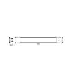 Lámpara colgante LED OFFICE LINE de OSRAM, longitud 60 cm, interruptor blanco