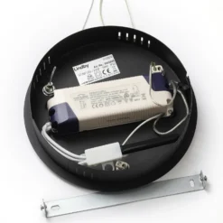 Lámpara colgante LED Olada de Lindby, negra, metal, Ø 51 cm