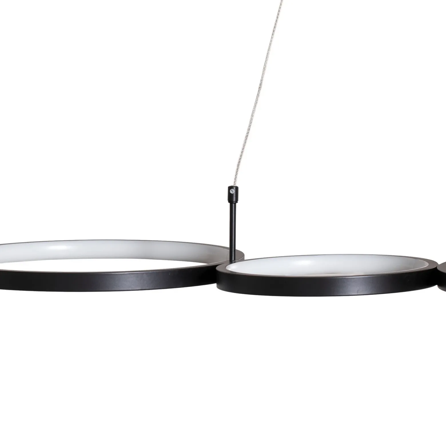 Lámpara colgante LED Olympia, metal, negro, 4000 K