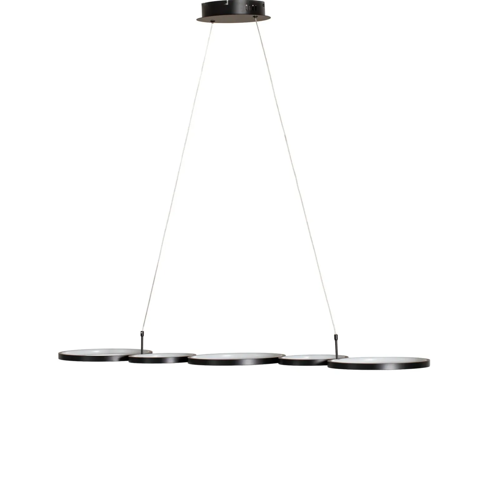 Lámpara colgante LED Olympia, metal, negro, 4000 K