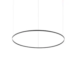 Lámpara colgante LED Oracle Slim de IDEAL LUX, negra, 3.000 K, Ø 150 cm