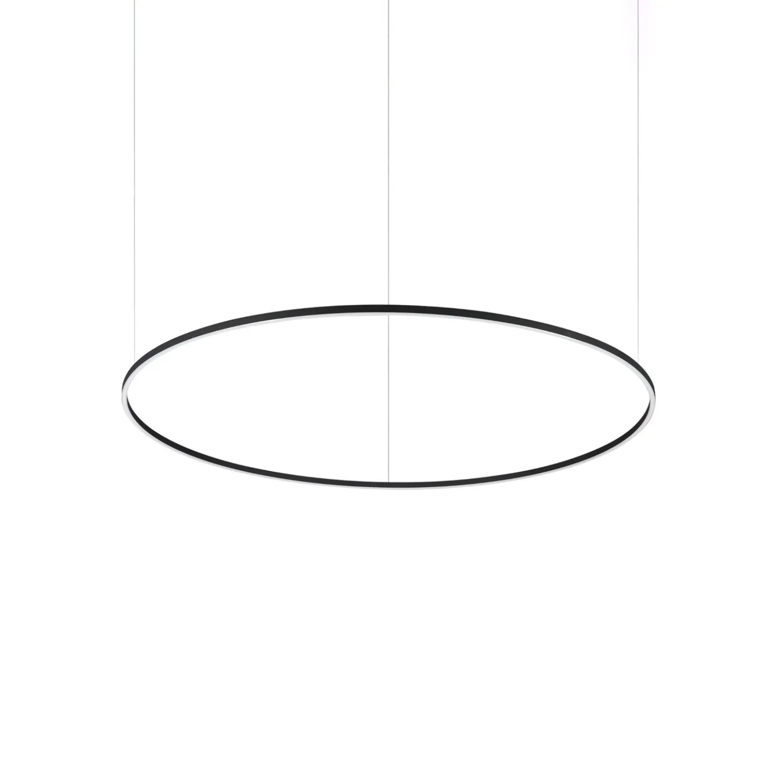 Lámpara colgante LED Oracle Slim de IDEAL LUX, negra, 3.000 K, Ø 150 cm