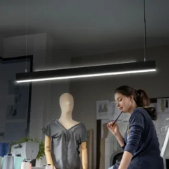 Lámpara colgante LED OSRAM Office line Cuboid negro 4000 K atenuable