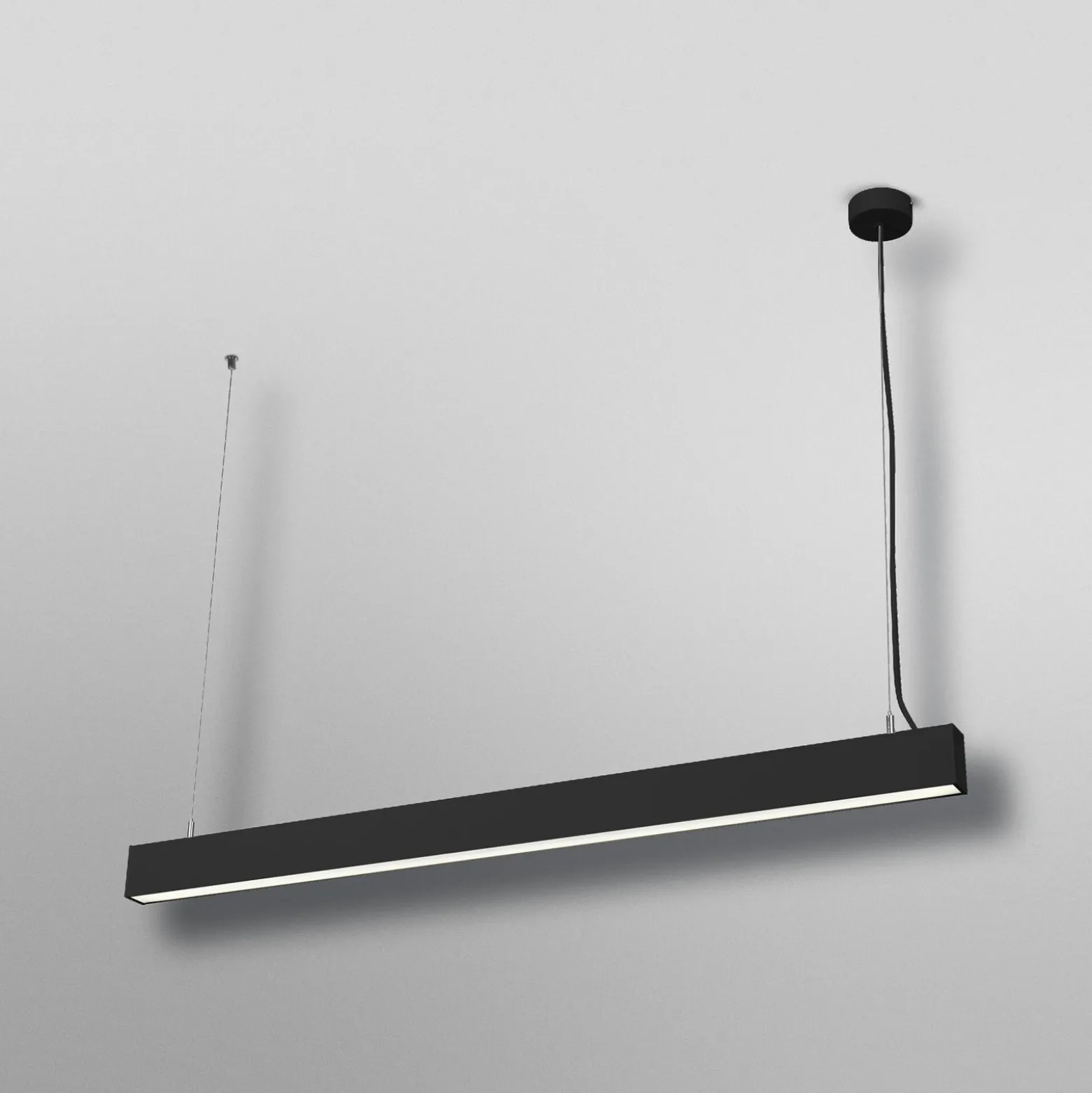 Lámpara colgante LED OSRAM Office line Cuboid negro 4000 K atenuable