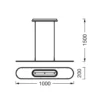 Lámpara colgante LED OSRAM Office line Panel Ellipse blanco 940 atenuable