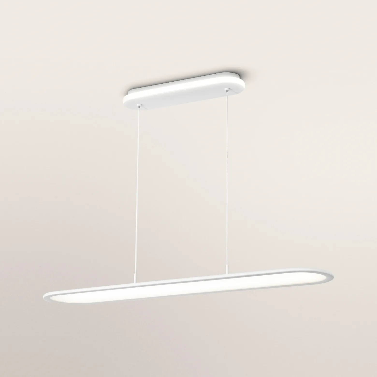 Lámpara colgante LED OSRAM Office line Panel Ellipse blanco 940 atenuable