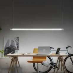 lámpara colgante LED OSRAM Office line Slab blanca 4000 K atenuable