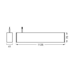 Lámpara colgante LED OSRAM Office line Cuboid negro 4000 K atenuable