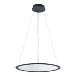 Lámpara colgante LED PANEL, negro, Ø 63 cm, metal, CCT atenuable 50 W