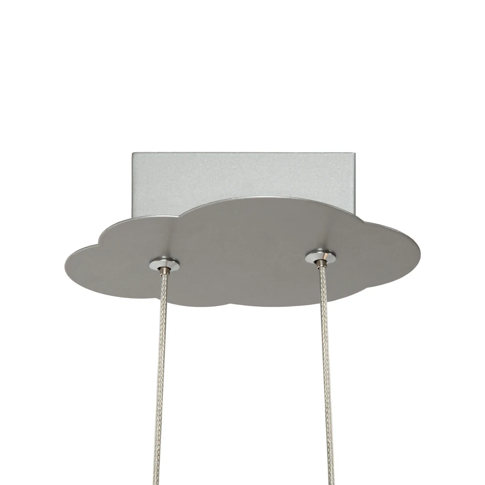 lámpara colgante LED para habitación infantil Fokker, gris, longitud 46 cm,