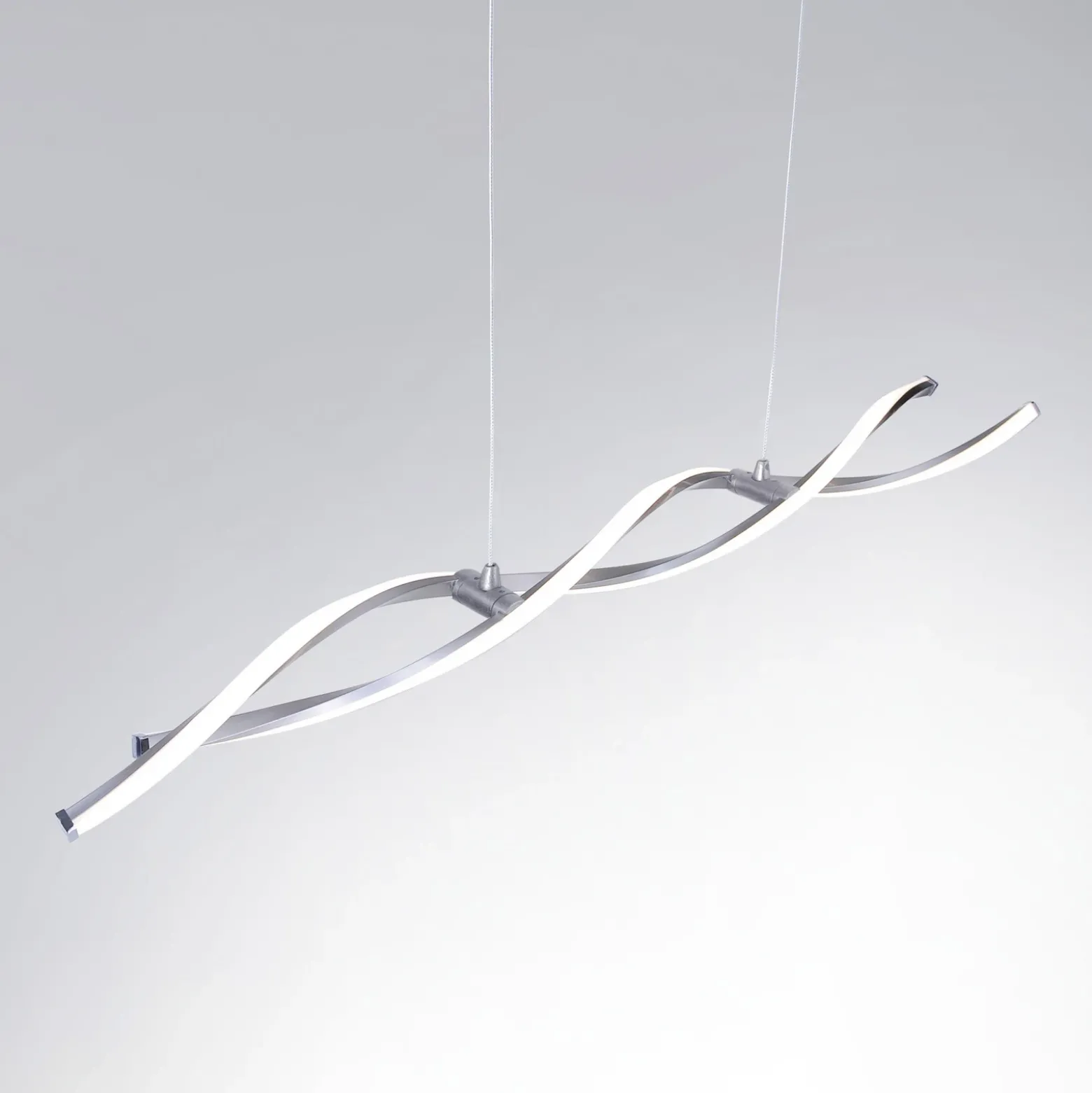 Lámpara colgante LED Polina de Paul Neuhaus, plateada, metal, atenuable