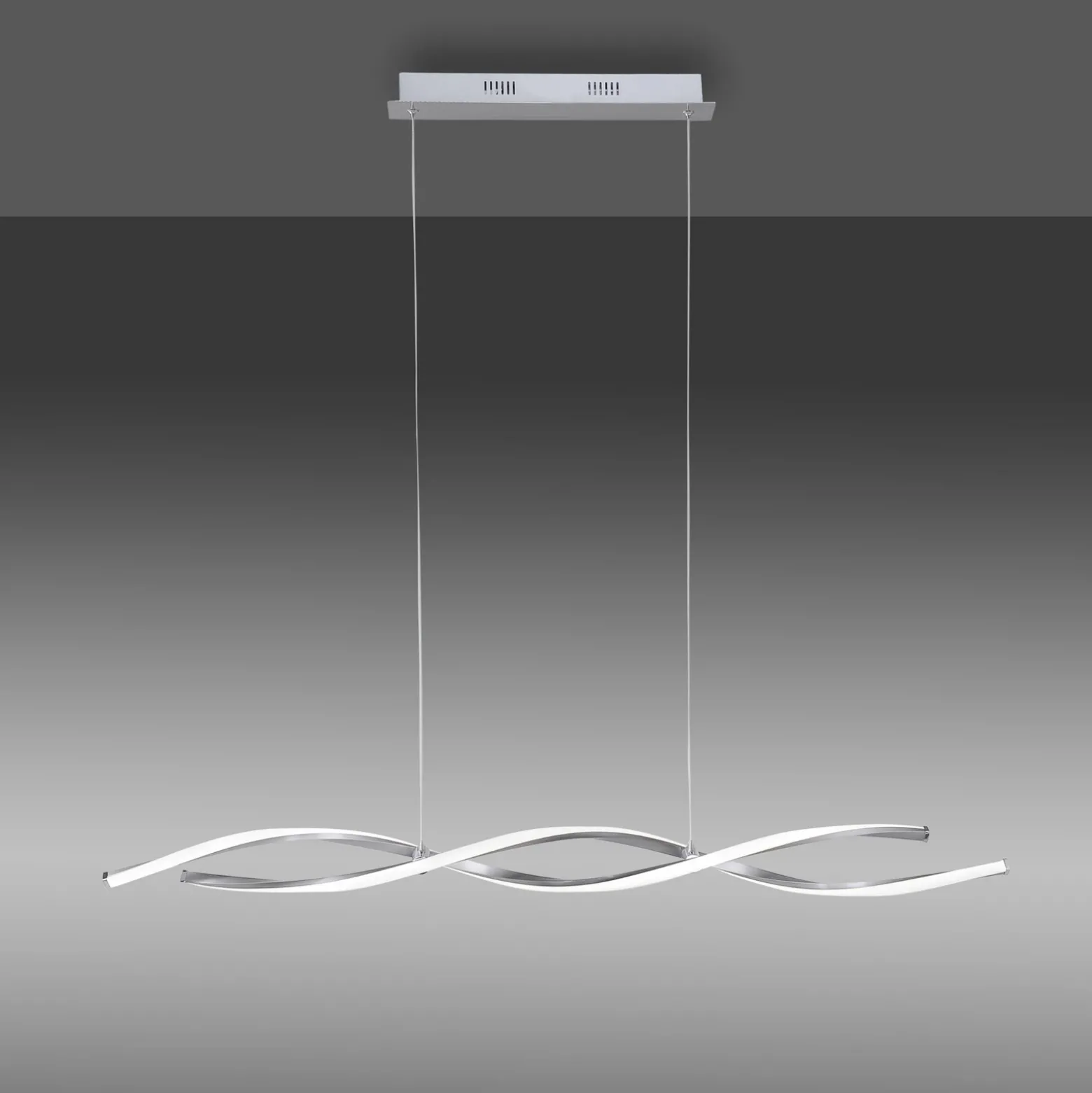 Lámpara colgante LED Polina de Paul Neuhaus, plateada, metal, atenuable