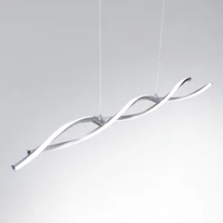 Lámpara colgante LED Polina de Paul Neuhaus, plateada, metal, atenuable