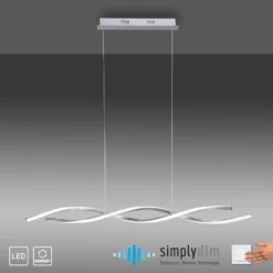 Lámpara colgante LED Polina de Paul Neuhaus, plateada, metal, atenuable